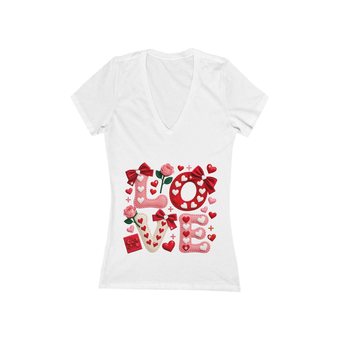 LOVE Letters Tee | Women's Deep V-Neck Graphic Shirt