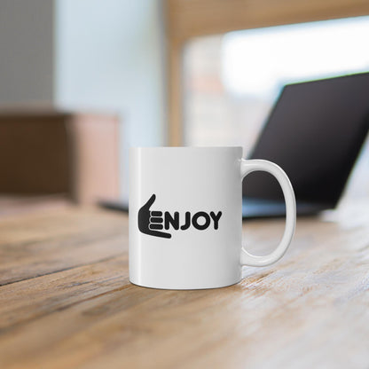 Shaka Hand Enjoy Mug | 11oz Ceramic Coffee Cup