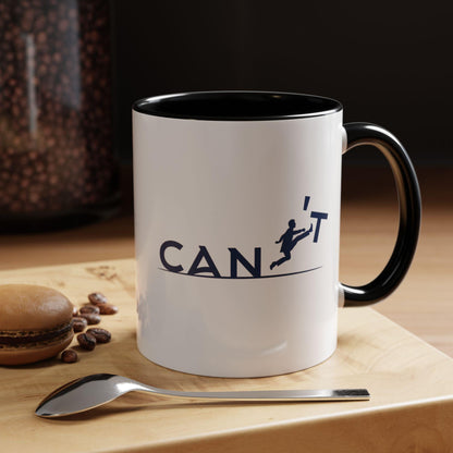 Runner Graphic Accent Mug | Two-Tone Ceramic Coffee Cup 11oz & 15oz