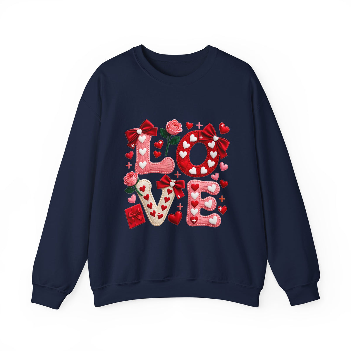 LOVE Graphic Crewneck Sweatshirt – Cozy Romantic Gift
