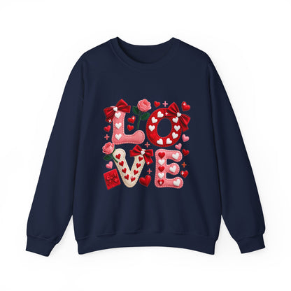 LOVE Graphic Crewneck Sweatshirt – Cozy Romantic Gift