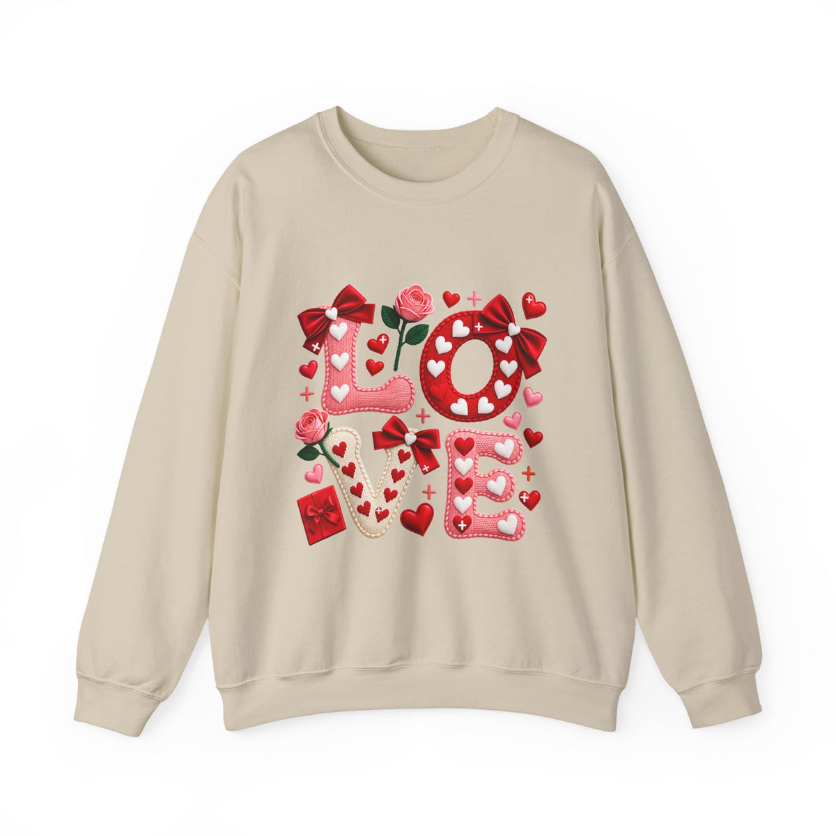 LOVE Graphic Crewneck Sweatshirt – Cozy Romantic Gift