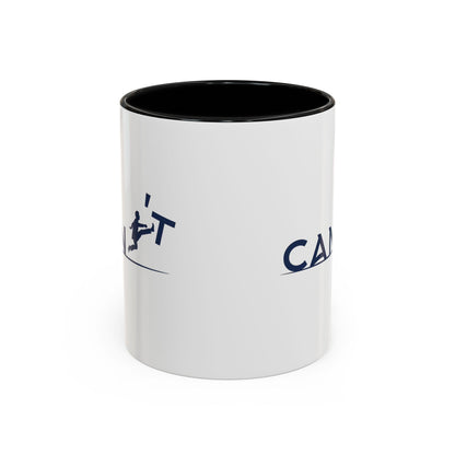 Runner Graphic Accent Mug | Two-Tone Ceramic Coffee Cup 11oz & 15oz