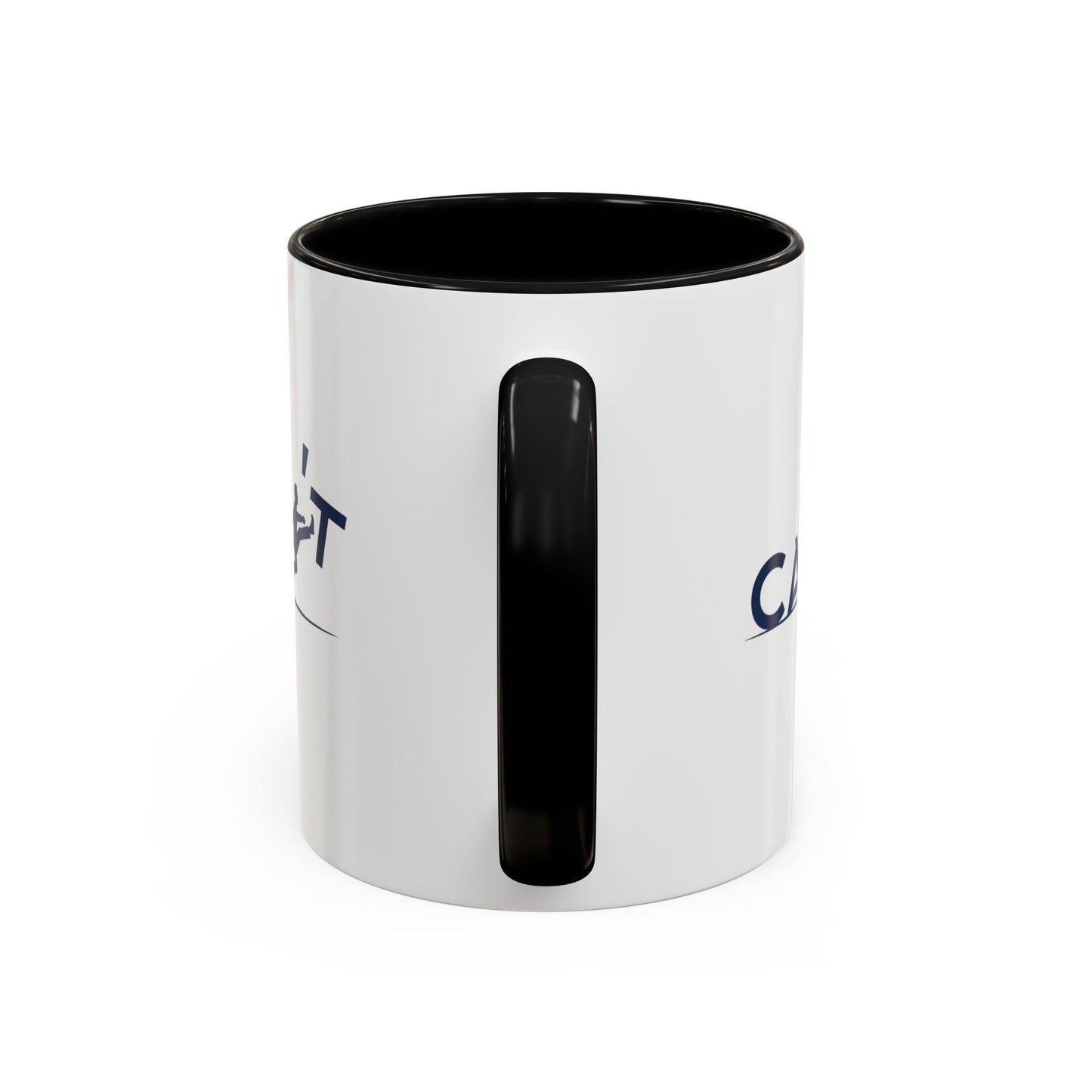 Runner Graphic Accent Mug | Two-Tone Ceramic Coffee Cup 11oz & 15oz