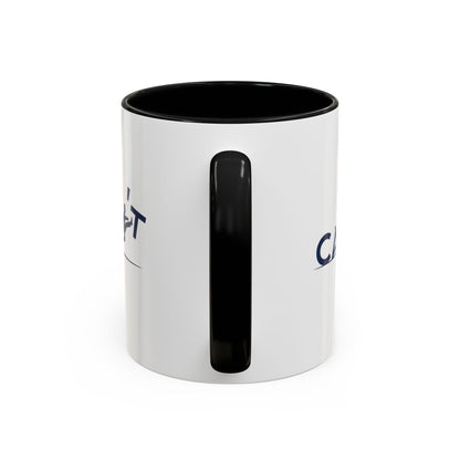 Runner Graphic Accent Mug | Two-Tone Ceramic Coffee Cup 11oz & 15oz