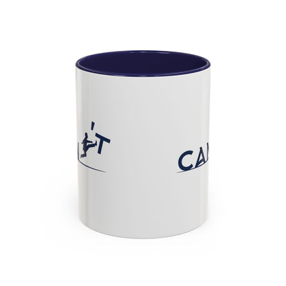 Runner Graphic Accent Mug | Two-Tone Ceramic Coffee Cup 11oz & 15oz
