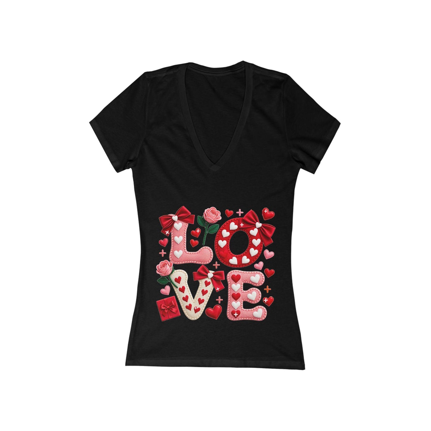 LOVE Letters Tee | Women's Deep V-Neck Graphic Shirt