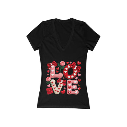 LOVE Letters Tee | Women's Deep V-Neck Graphic Shirt