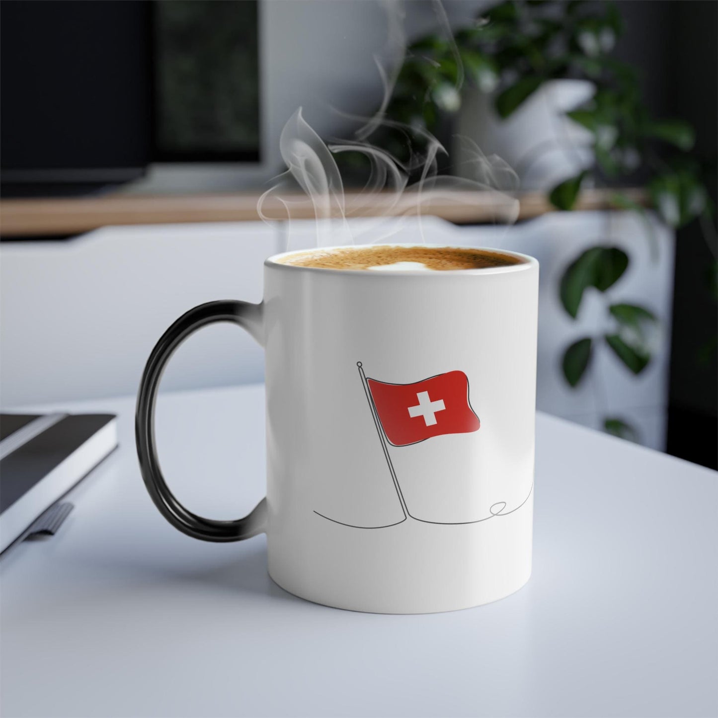 Swiss Alphorn Player Mug | Color Morphing Ceramic 11oz