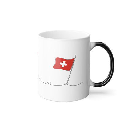 Swiss Alphorn Player Mug | Color Morphing Ceramic 11oz