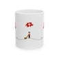 Swiss Alphorn Player Mug | Switzerland map design, folk music illustration