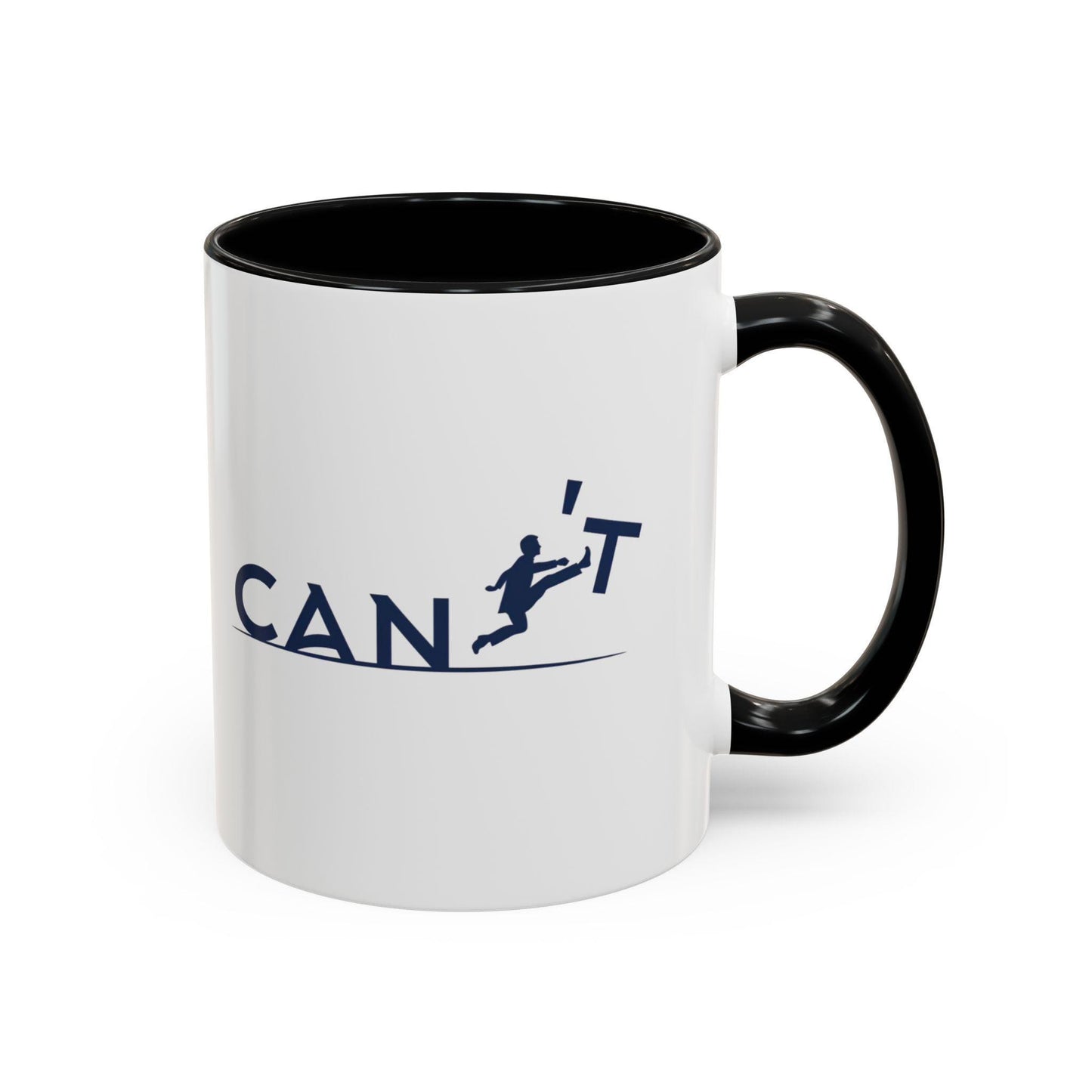 Runner Graphic Accent Mug | Two-Tone Ceramic Coffee Cup 11oz & 15oz