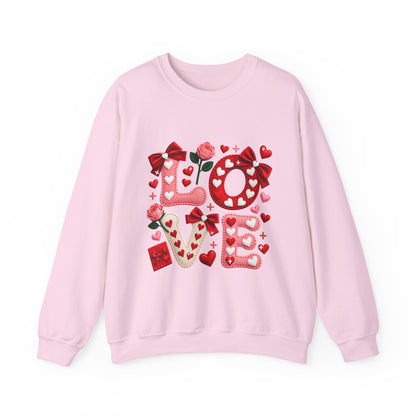 LOVE Graphic Crewneck Sweatshirt – Cozy Romantic Gift