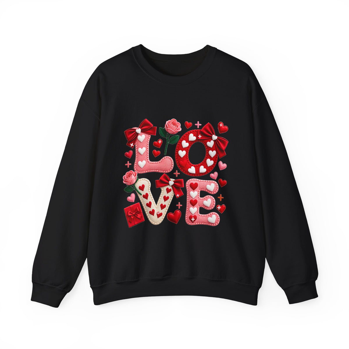 LOVE Graphic Crewneck Sweatshirt – Cozy Romantic Gift