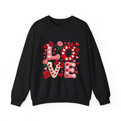 LOVE Graphic Crewneck Sweatshirt – Cozy Romantic Gift