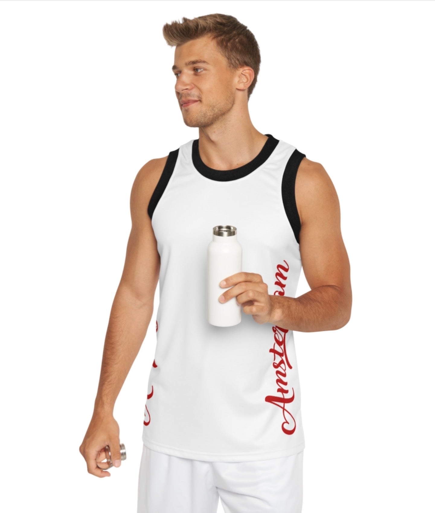 Amsterdam script logo Basketball Jersey