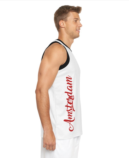 Amsterdam script logo Basketball Jersey