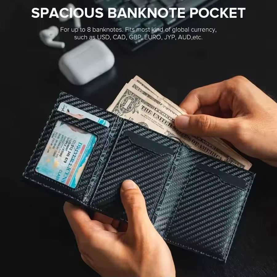 Men's wallet - 21 cm long paper money holder