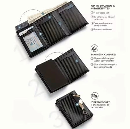 Men's wallet - 21 cm long paper money holder