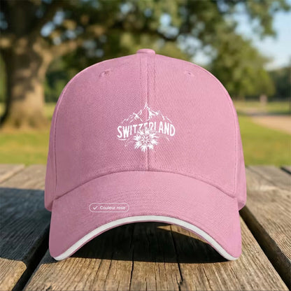 Baseball cap with Swiss Alps