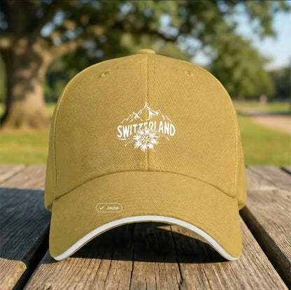 Baseball cap with Swiss Alps