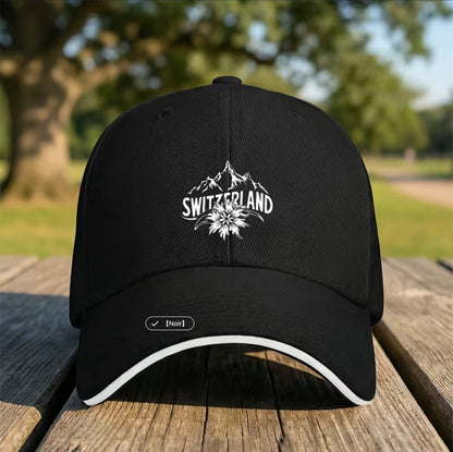 Baseball cap with Swiss Alps