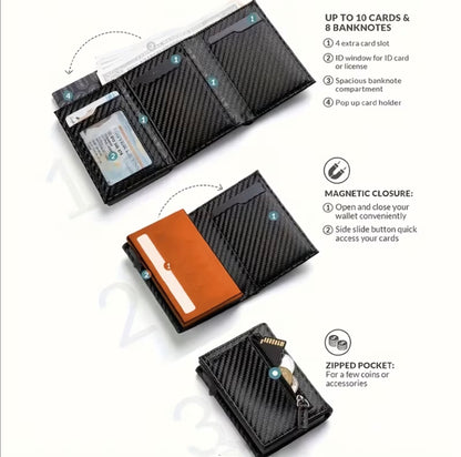 Men's wallet - 21 cm long paper money holder