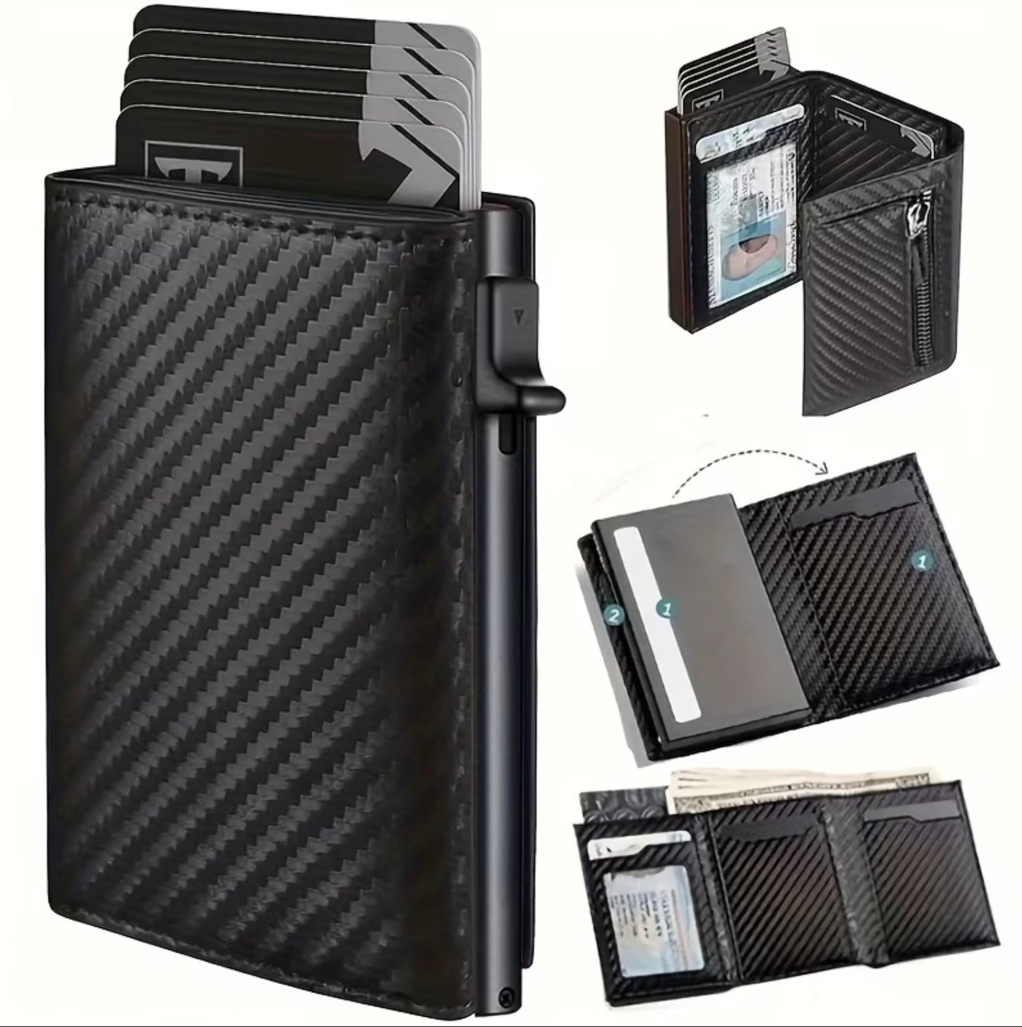 Men's wallet - 21 cm long paper money holder