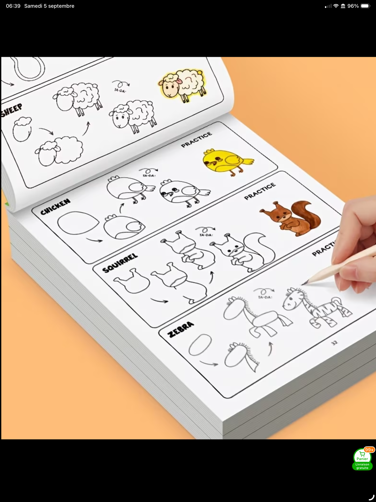 How to Draw Animals 32-page children's drawing and coloring book – photo 4