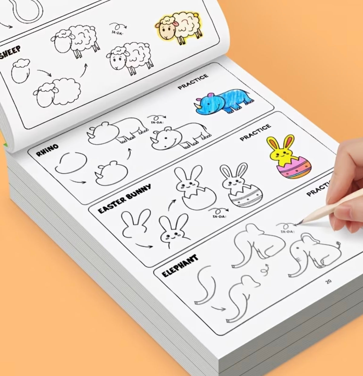 How to Draw Animals 32-page children's drawing and coloring book – photo 5