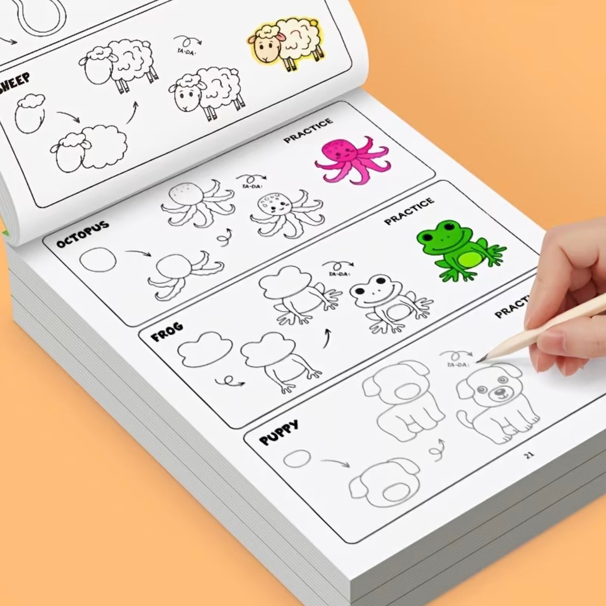How to Draw Animals 32-page children's drawing and coloring book – photo 3