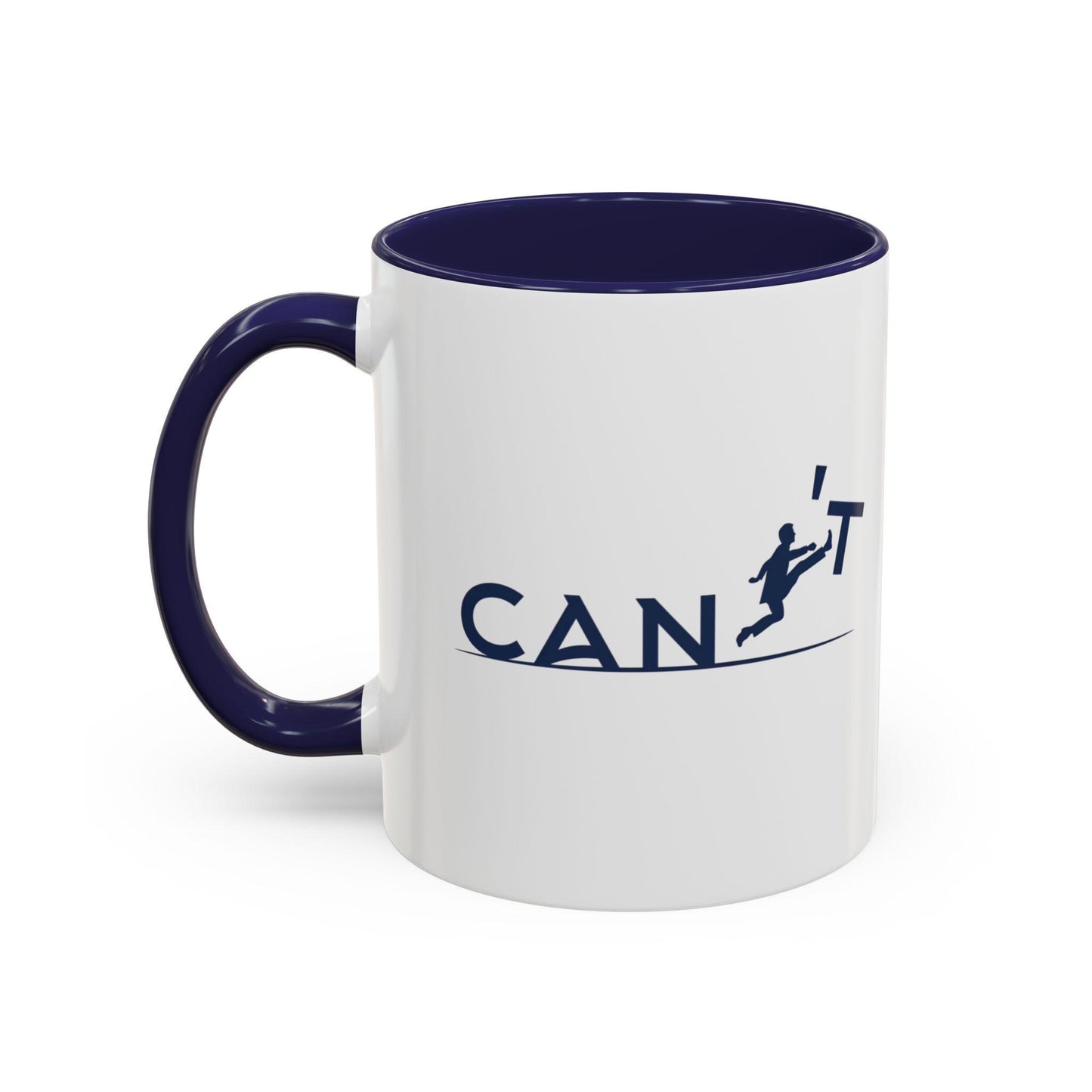 Runner Graphic Accent Mug | Two-Tone Ceramic Coffee Cup 11oz & 15oz