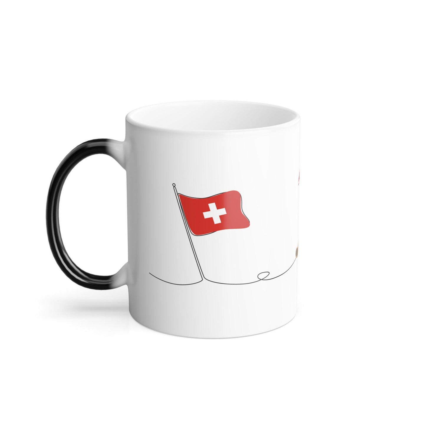 Swiss Alphorn Player Mug | Color Morphing Ceramic 11oz