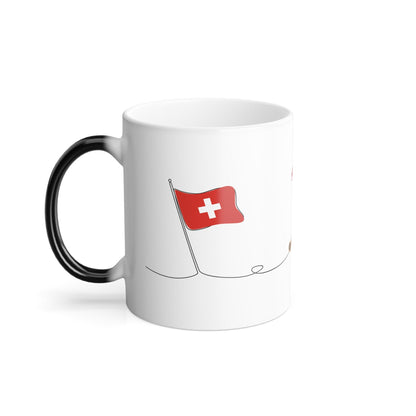 Swiss Alphorn Player Mug | Color Morphing Ceramic 11oz