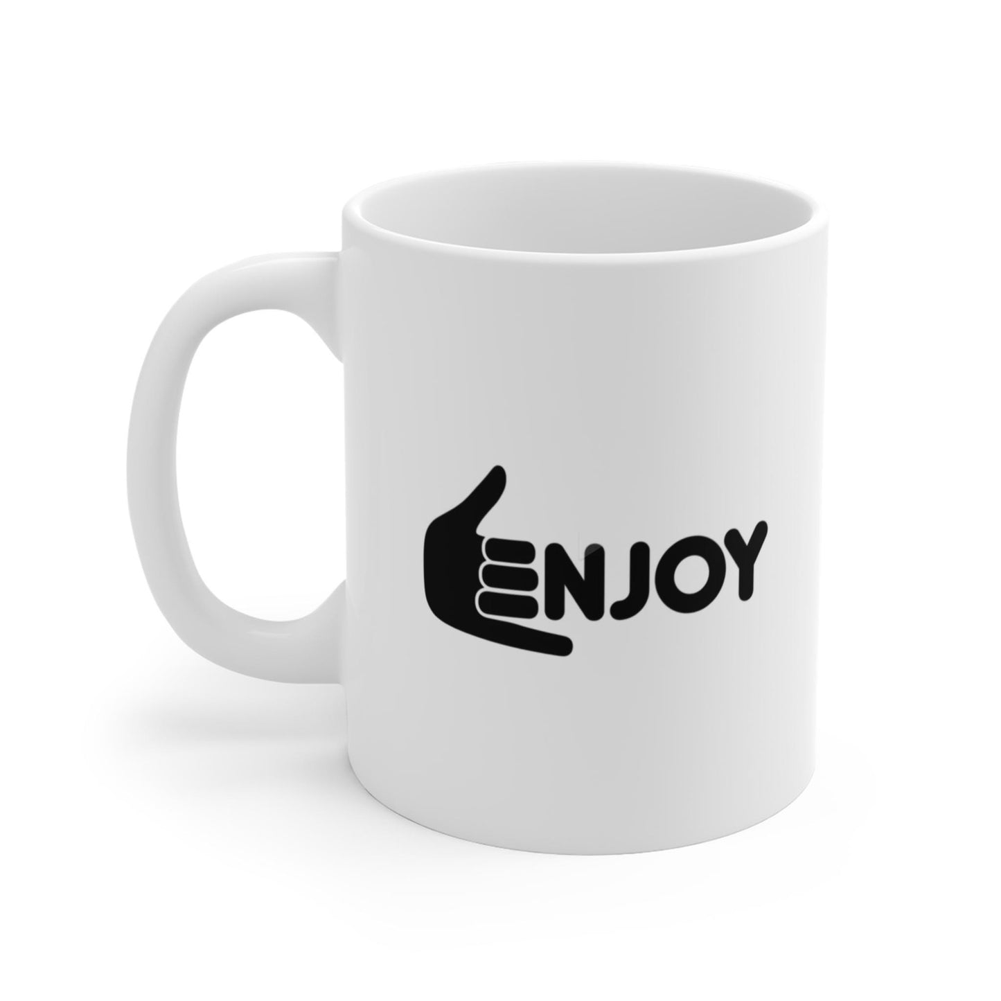 Shaka Hand Enjoy Mug | 11oz Ceramic Coffee Cup