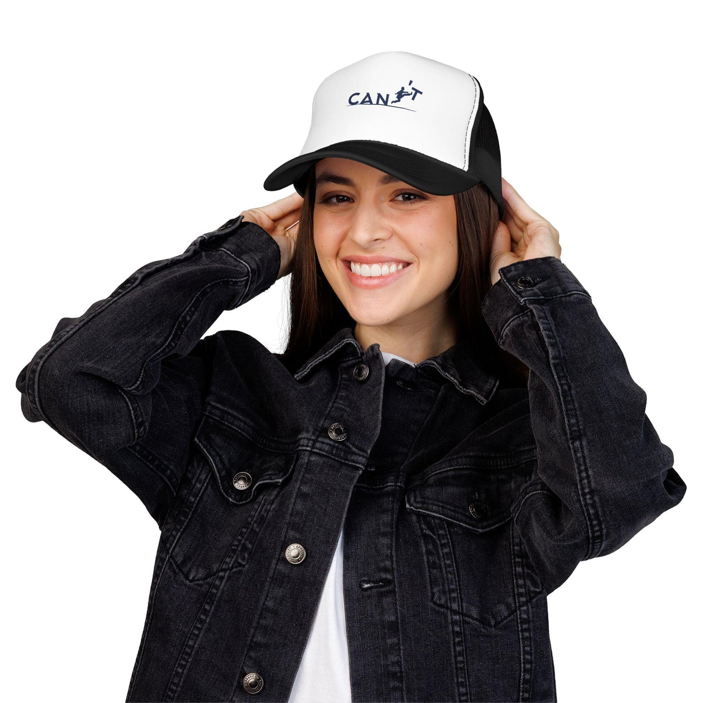 Runner Silhouette Foam Trucker Hat | Motivational Activewear Cap