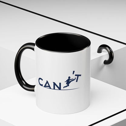 Runner Graphic Accent Mug | Two-Tone Ceramic Coffee Cup 11oz & 15oz
