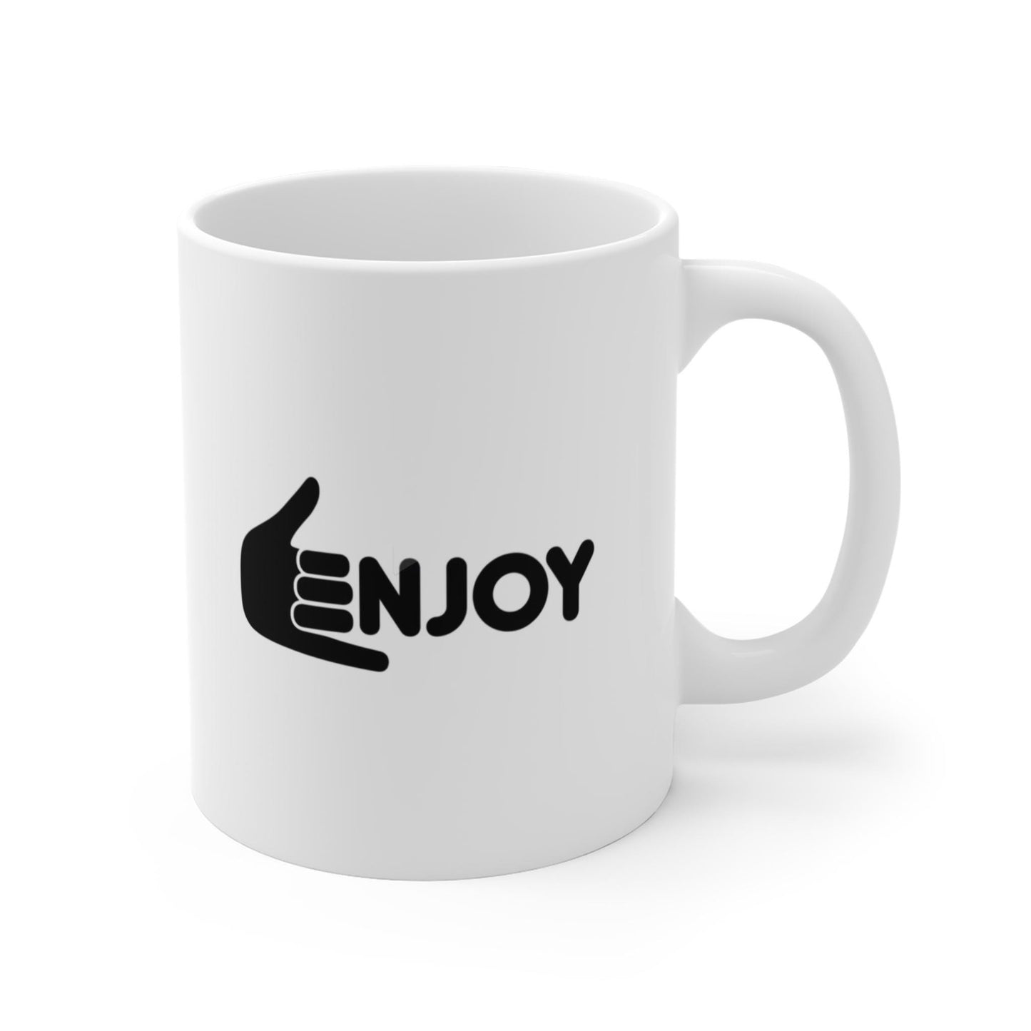 Shaka Hand Enjoy Mug | 11oz Ceramic Coffee Cup